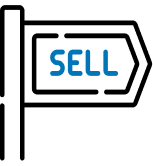 The sell logo on a black background.